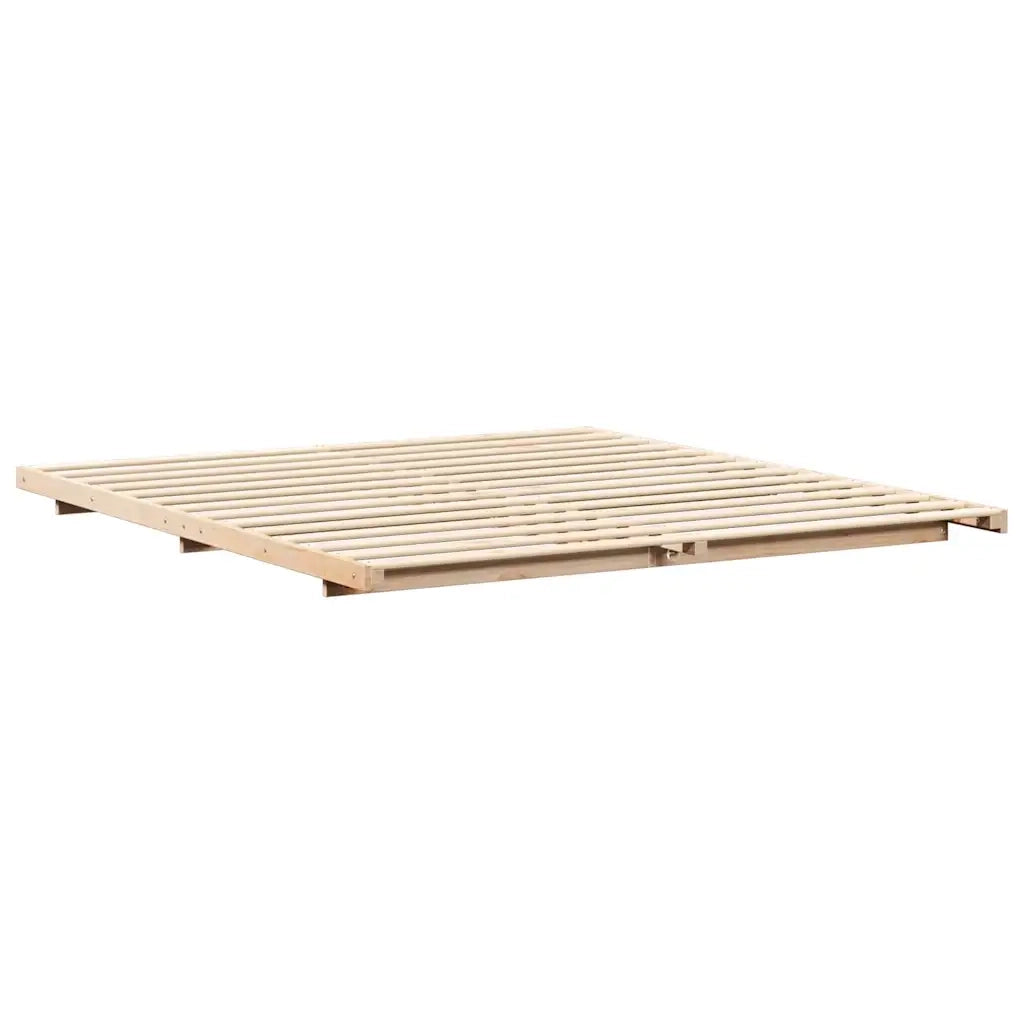 Struttura del letto Marrone 200 x 210 cm Pino massello 873118