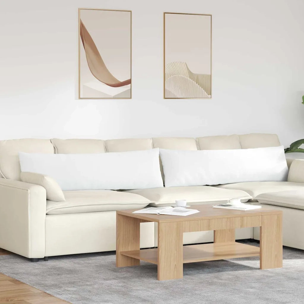 Cuscini da Divano 2 pcs Bianco 145 x 40 cm Tessuto 42013836