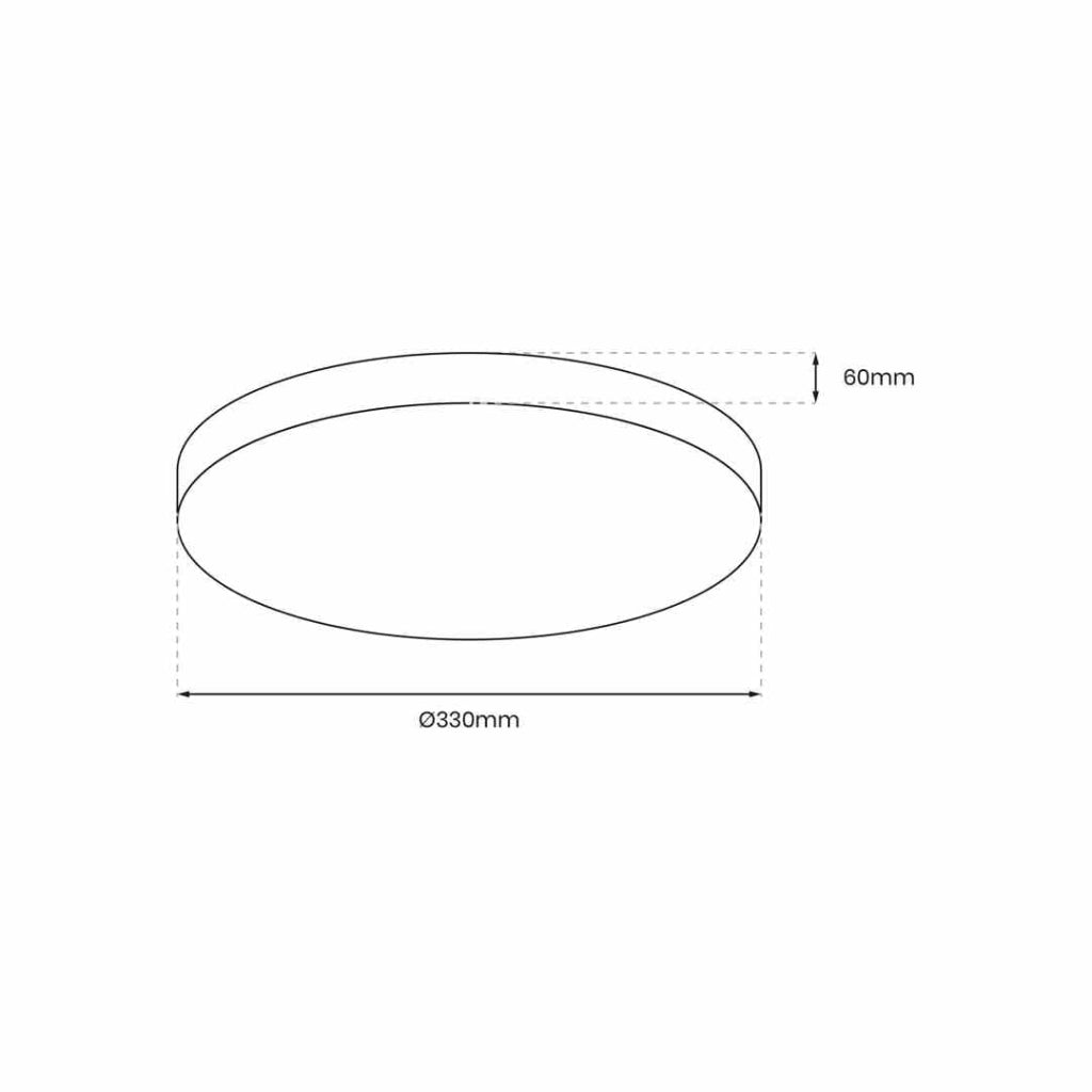 Plafoniera LED Milagro Maya 15W 33cm 4000K IP44 nero
