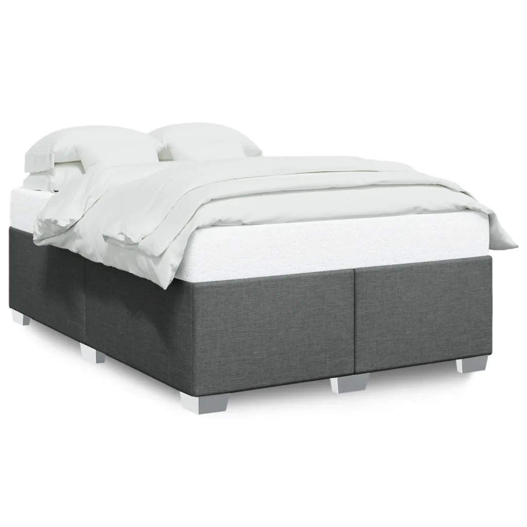 Letto matrimoniale | Letto per adulti | Giroletto senza Materasso Grigio Scuro 160x200 cm Tessuto