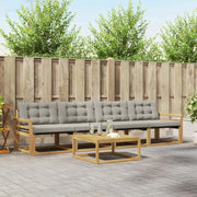 Set di divani da esterno 5 pz Bianco e Grigio Chiaro 3388397