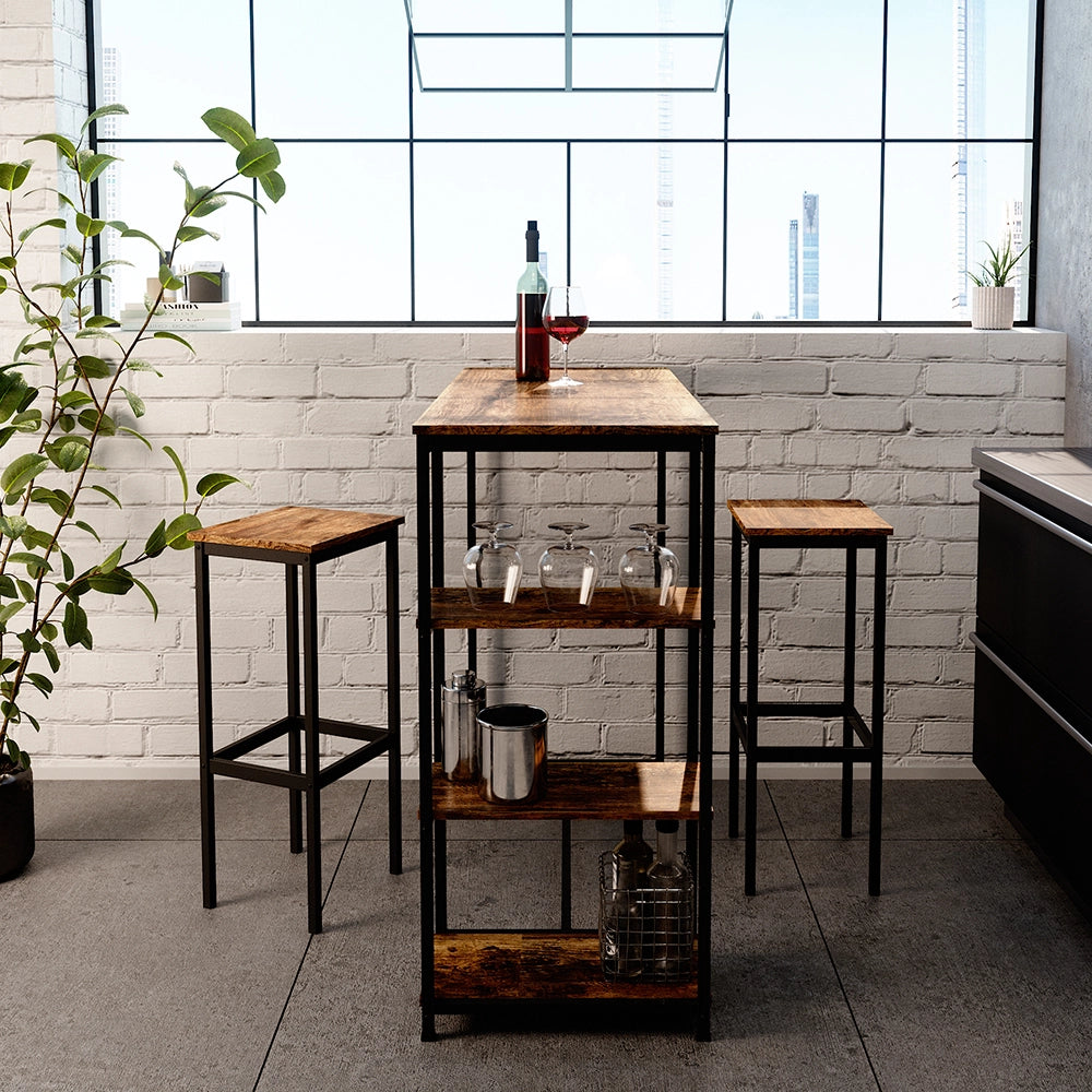 Vicco Set di 2 sgabelli da bar Rovere rustico 32 x 78 cm 2 parti