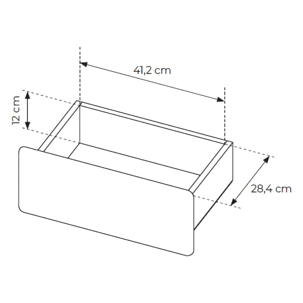 Hani, Comodino 2 Cassetti, 50x38x52h cm Marrone Rovere