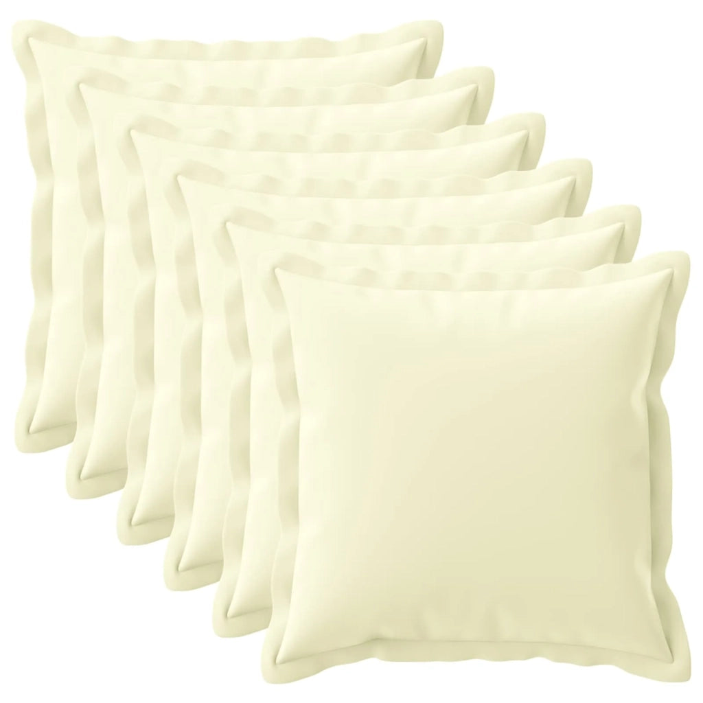 Federa 6 pcs HOUTEN Crema 55 x 55 cm Poliestere 920496