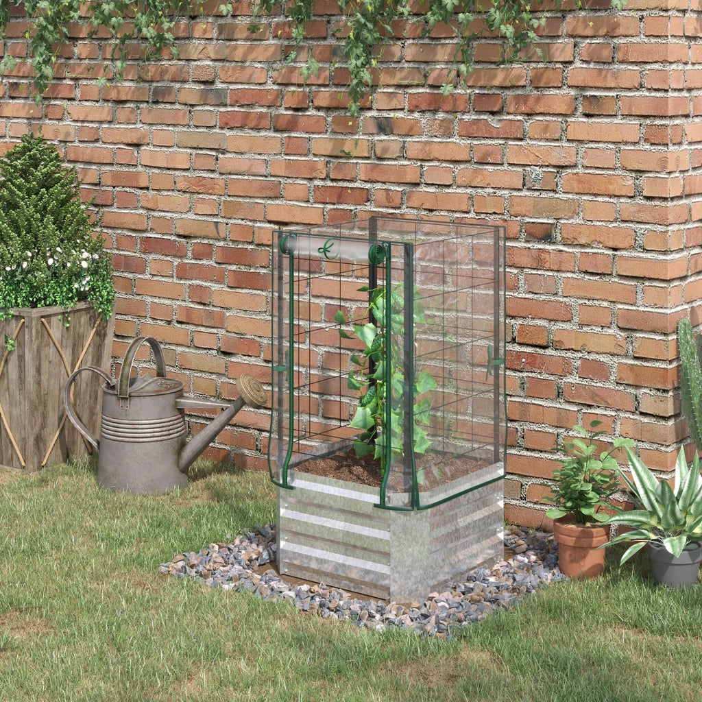 Set 3 Pezzi Giardino con Serra e Griglia ¨C Xylo ¨C Plastica 53x53x90 cm