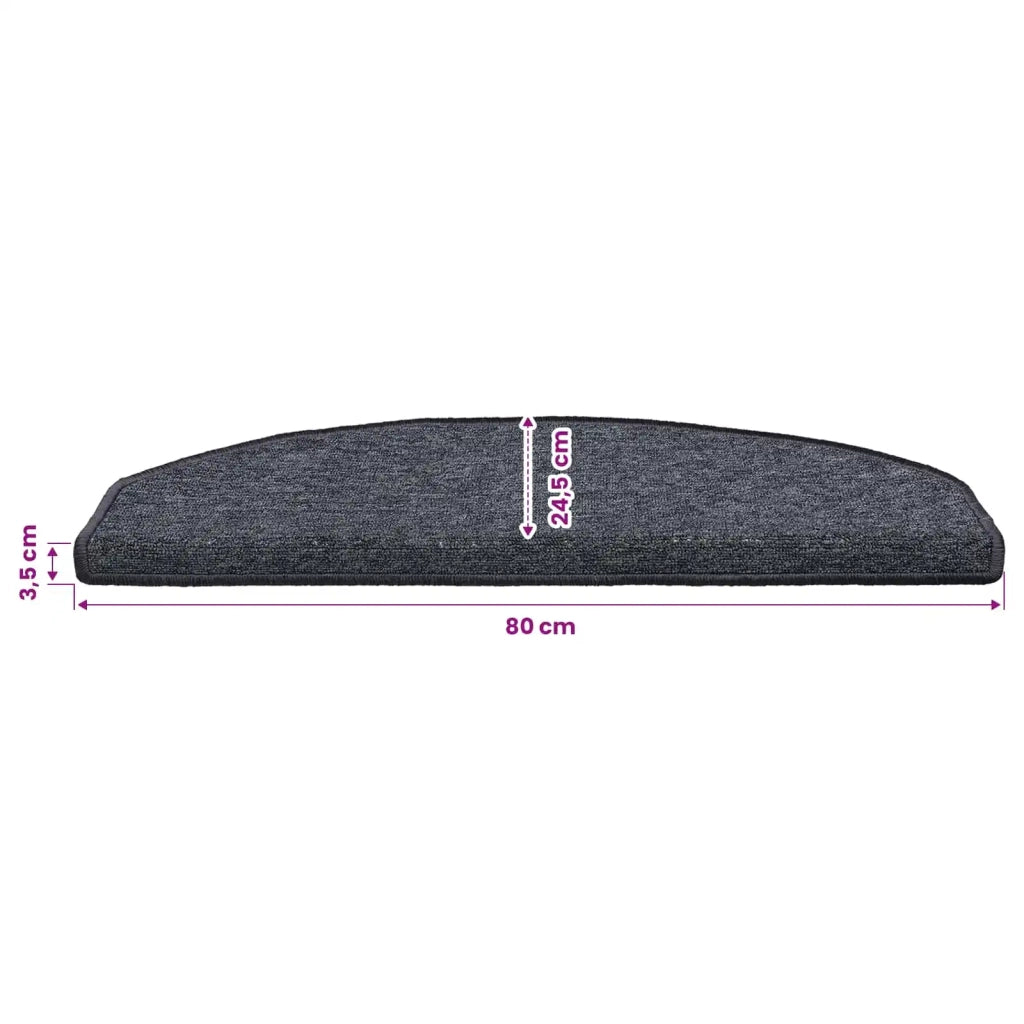 Tappetini per scale autoadesivi 15 pz | Gradini per Scale Grigio scuro e blu