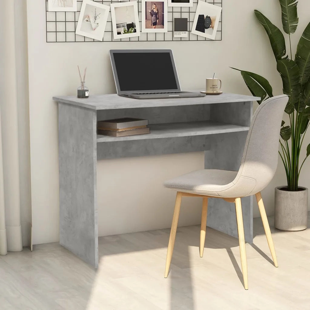 Scrivania Grigio Cemento 90x50x74 cm in Legno Multistrato 801174