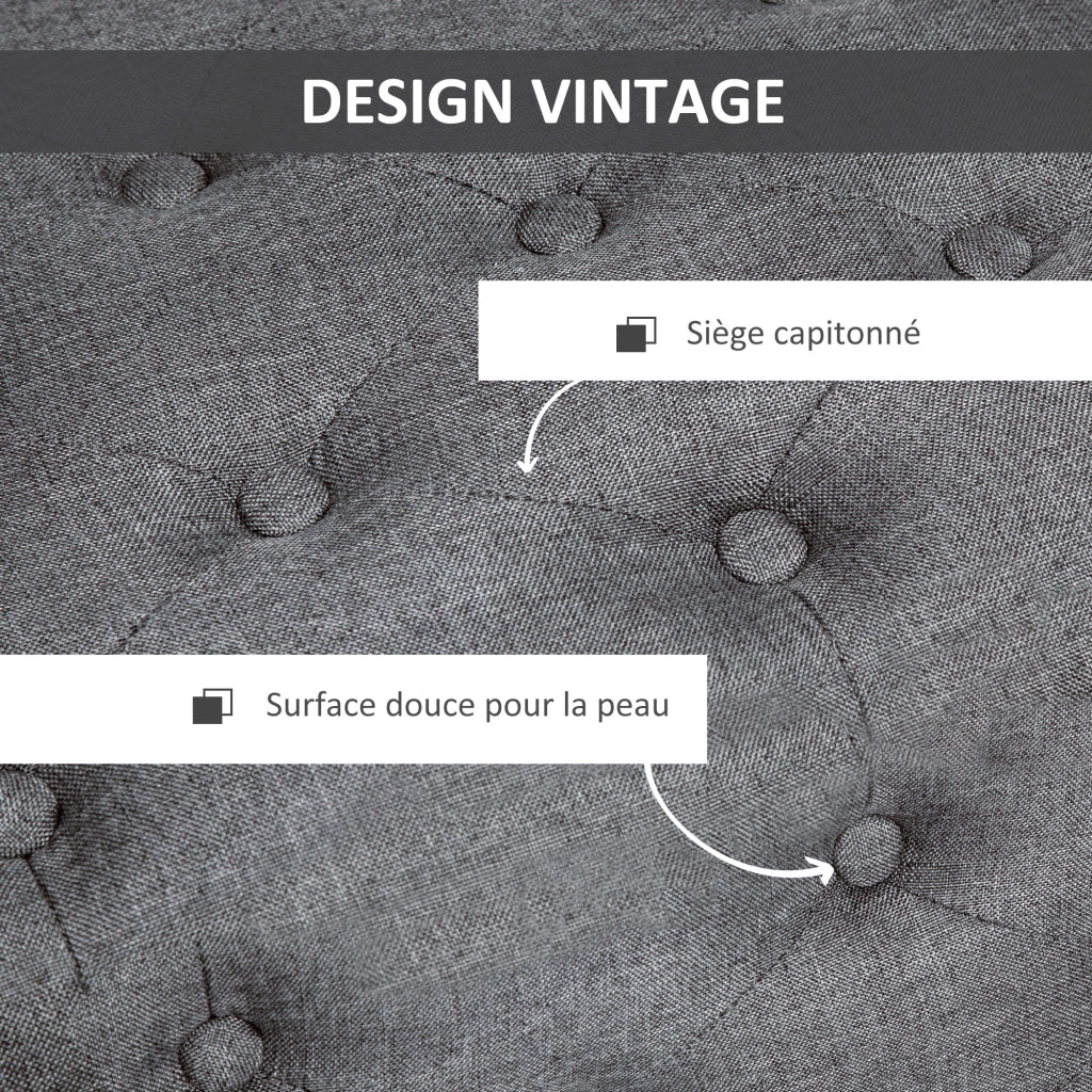 Pouf contenitore ¨C Minimal ¨C grigio scuro 100x40x44 cm