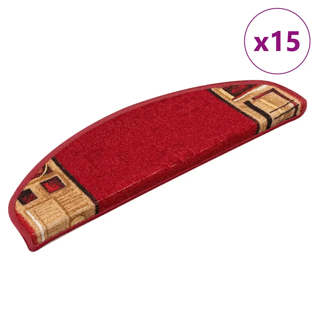 Tappetini Autoadesivi per Scale 15 pz Rossi 65x21x4 cm cod mxl 72046
