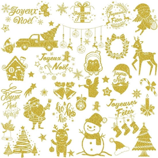 Decorazioni natalizie per regali - Adesivi decorativi - Stickers per pacchi di Natale - Accessori per feste - Decorazioni per Natale