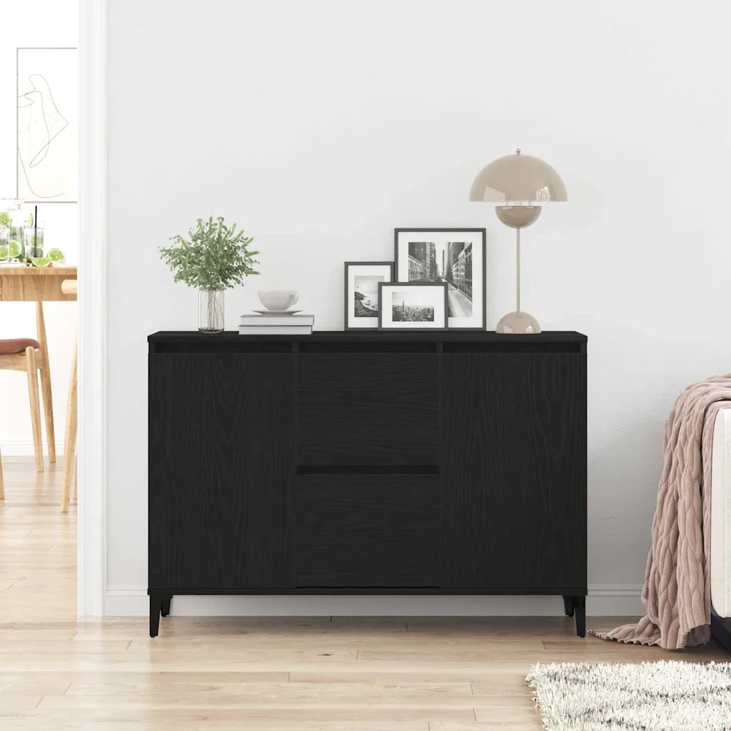 Credenza Rovere Nero 104 x 35 x 70 cm Legno multistrato 862597