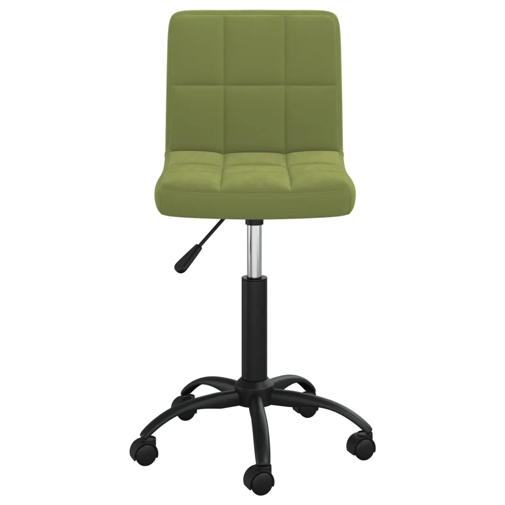 Sedia da Pranzo Girevole Verde Chiaro in Velluto 3087598