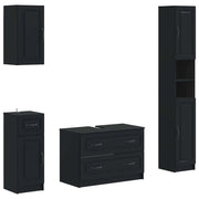 Set di Mobili da Bagno da 4 Pezzi UTRECHT Nero 3417973