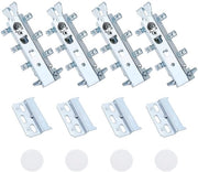 Supporto per parete 4 pezzi - Contenitore di supporto - Copertura - Parete - Copertura - Acciaio freddo stampato - Peso massimo di carico 160 kg - Supporto per contenitore