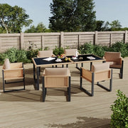 Set di mobili da giardino 6 posti - Sedili - Rattan - Adattabile