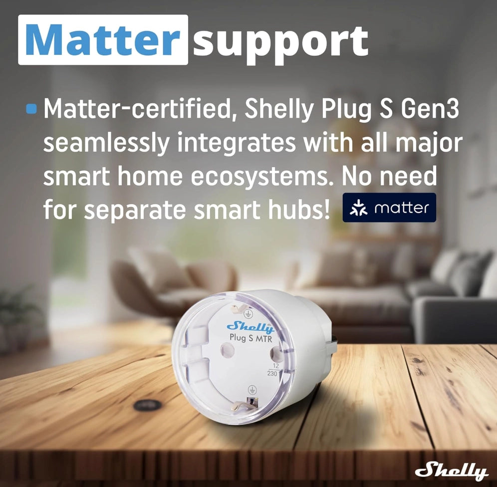 Shelly Plug S MTR Gen3 (White)