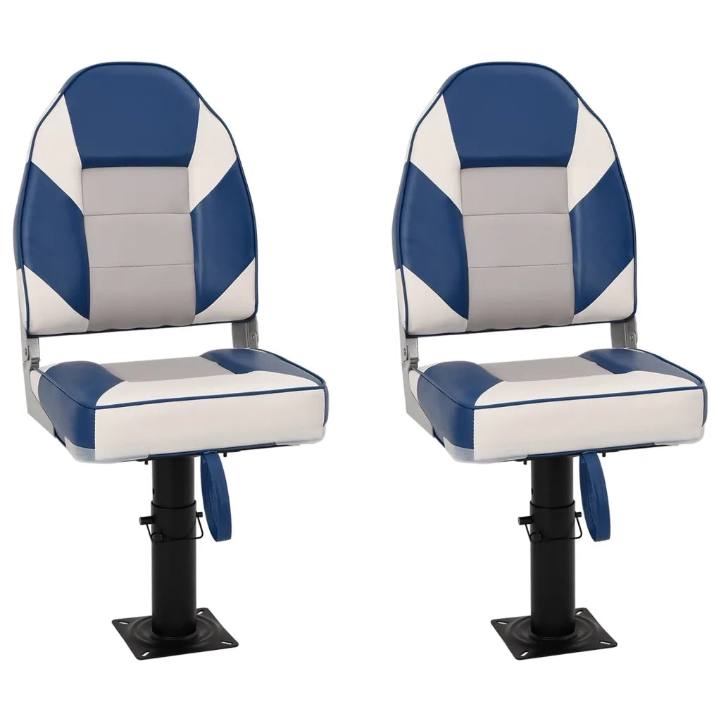 Set Sedile da Barca Pieghevole 4 pz con Schienale Alto 3284333