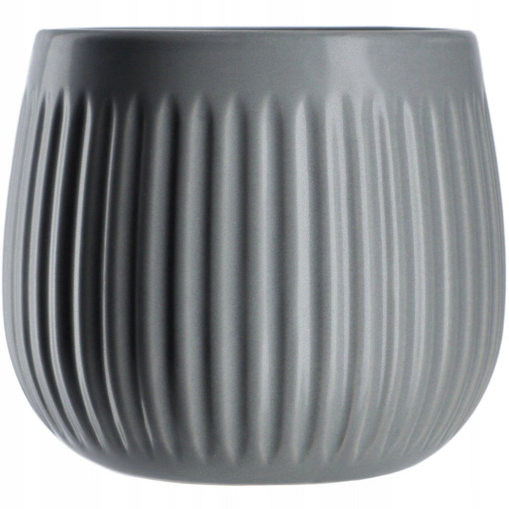 Vaso da fiori in ceramica KADAX, rotondo, 14 cm, grigio