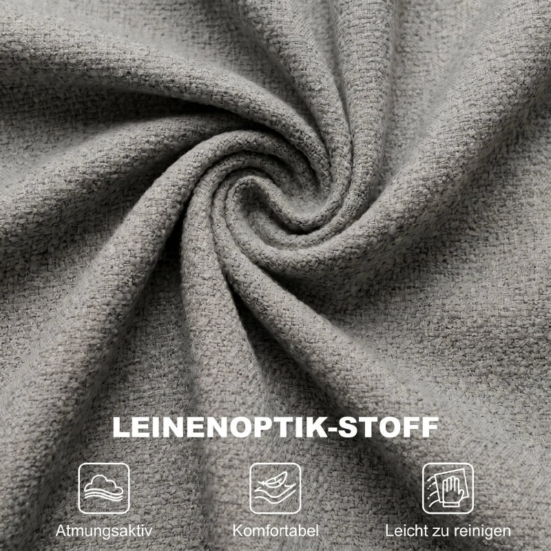 POLTRONA Girevole 360° in Poliestere Grigio Chiaro