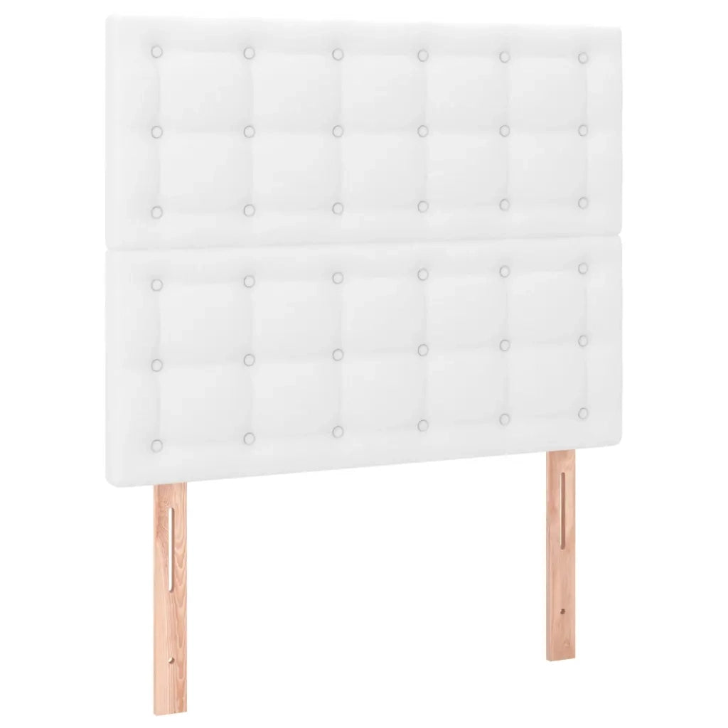 Giroletto Molle con Materasso e LED Bianco 90x190 cm Similpelle