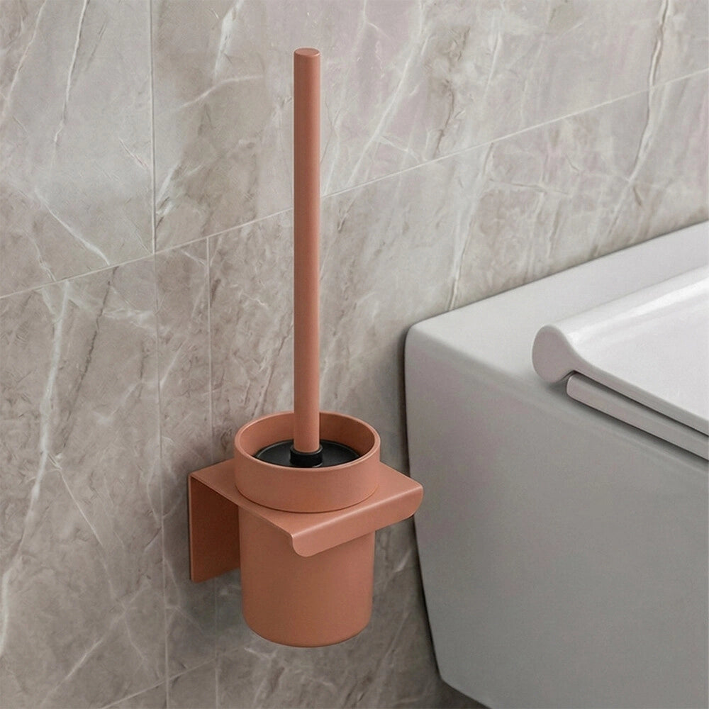 Scopino Wc a muro bagno terracotta in acciaio senza fori Rea