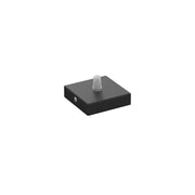 Rosone Quadrato Metallo Nero 1 Foro 8X8Cm