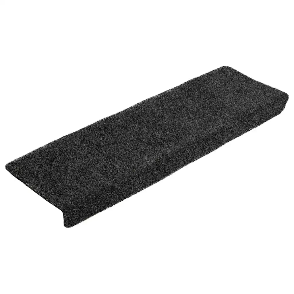 Tappetini per scale autoadesivi 20 pz 65x21x4 cm Grigio Scuro Bordo rettangolare 3365716