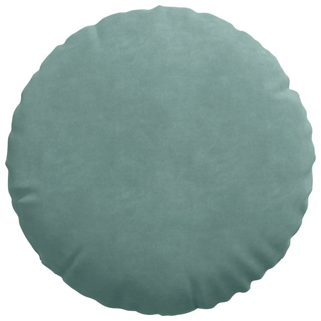 Cuscini per Seduta 2 pcs Verde Mare Ø 40 x 13 cm Velluto 42014147
