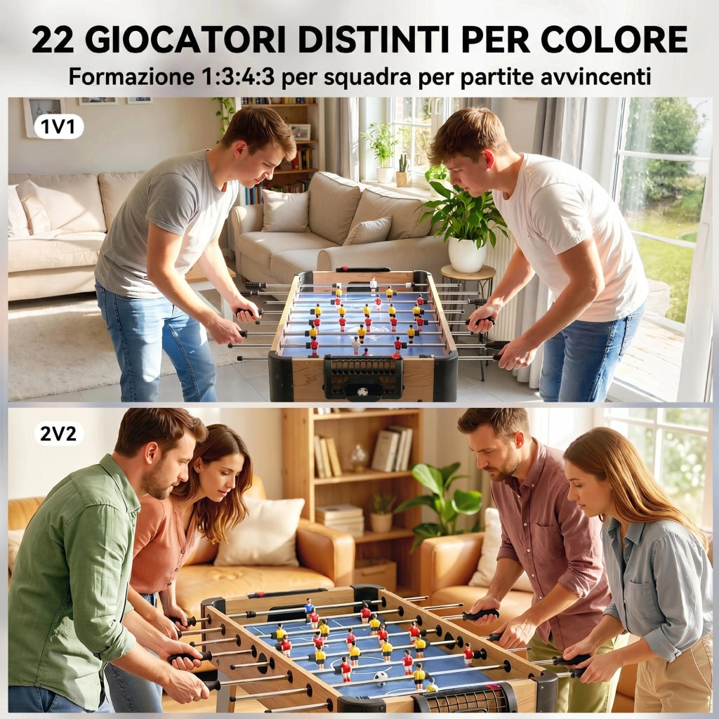 Calcio Balilla Mini Tavolo ¨C Xylo ¨C 89 cm, 2 Segnapunti, Viola