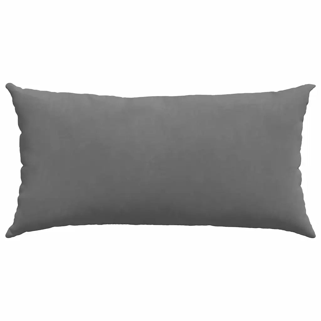 Cuscini da Divano 2 pz-Set di 2 Cuscini per Sofa Grigio scuro 80 x 40 cm Tessuto 505271