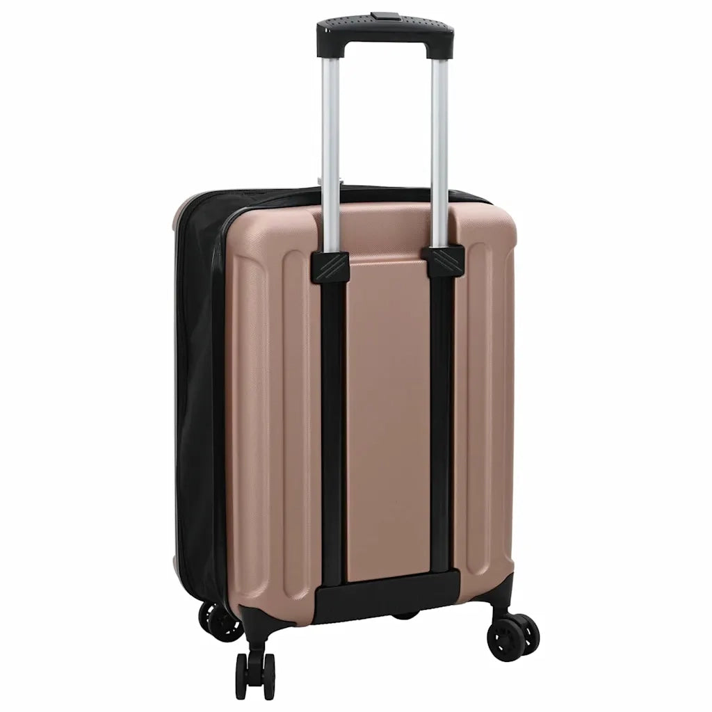 Valigia con blocco oro rosa 34 x 23 x 55.5 cm Plastica ABS CFW1457618