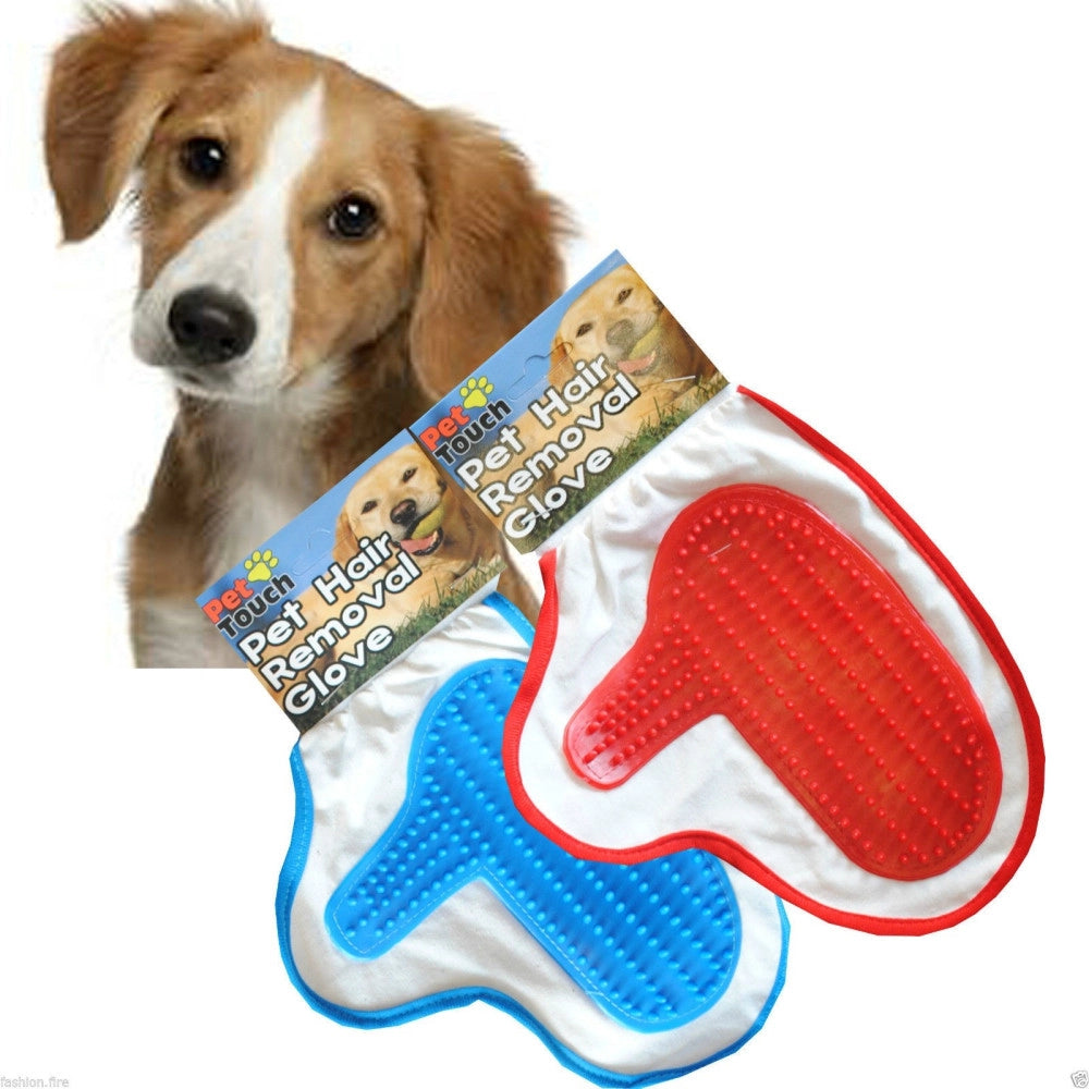 Trade Shop - Guanti Magici Pulizia E Toeletta Per Animali Con Lozione Set Da 2 Pezzi -