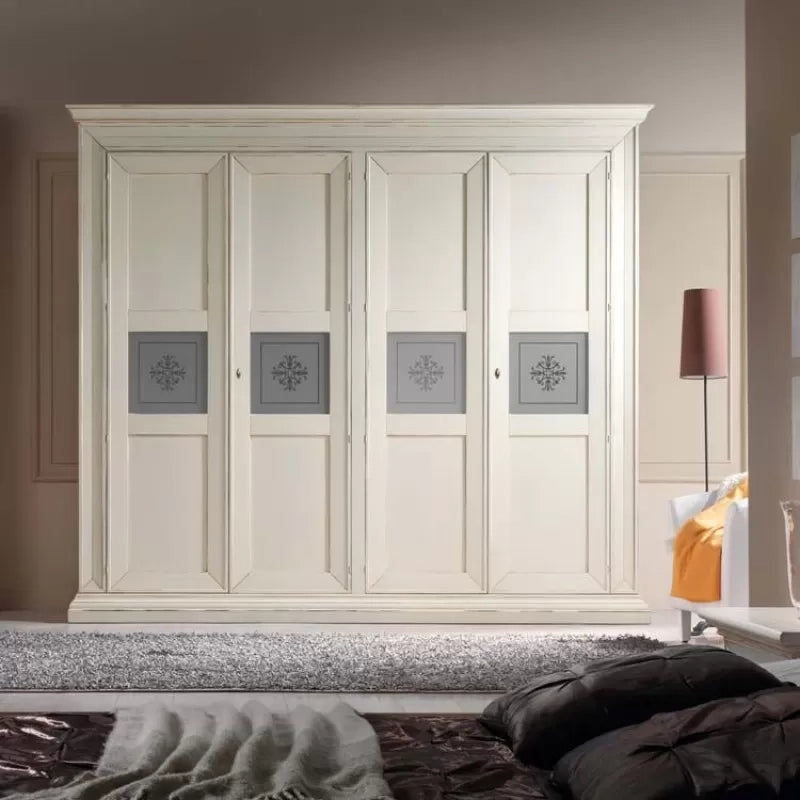 Camera completa legno shabby bianco anticato - Mobili 2G