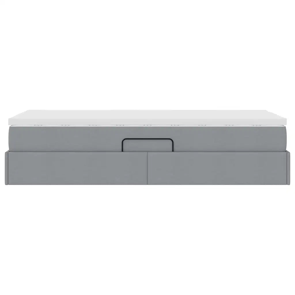 Letto con contenitore e materasso Grigio chiaro 90 x 190 cm 3370194