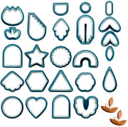 Orecciai per orecchini multifunzione 24 forme - Uscite per orecchini/ accessori - Plastica - Molti utilizzi - Forme per orecchini in plastica