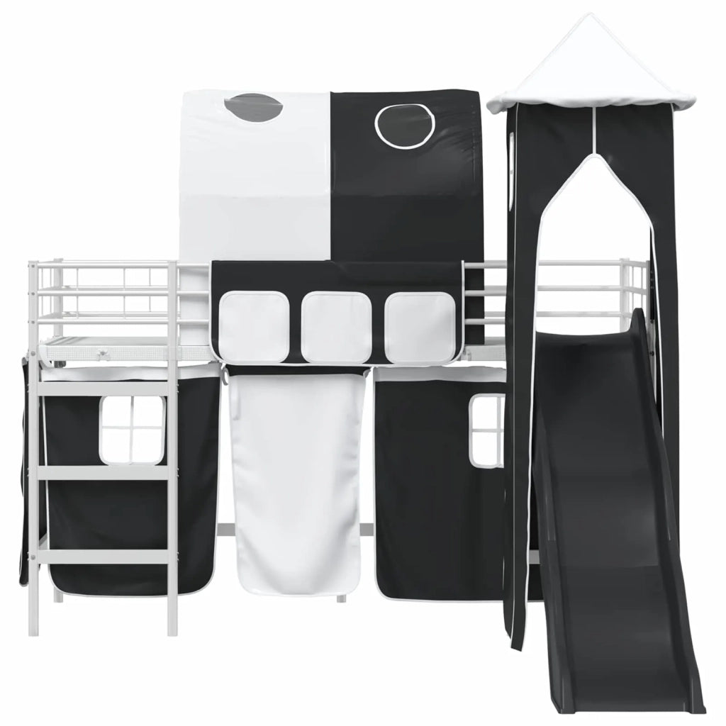 Struttura del letto loft per bambini Bianco e Nero 90 x 190 cm 42020894