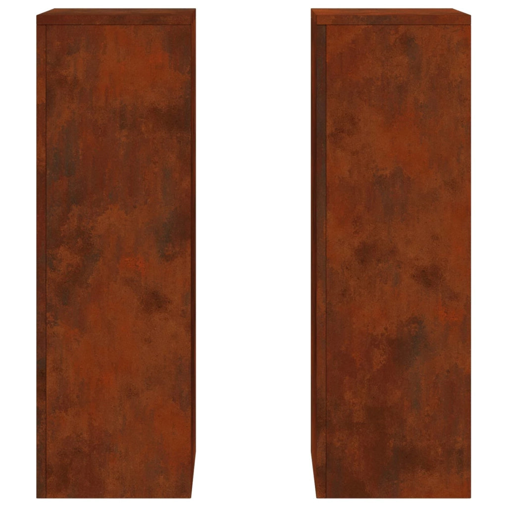 Supporto per piante | Sostegno per piante 2 pz Ruggine 24 x 24 x 75 cm
