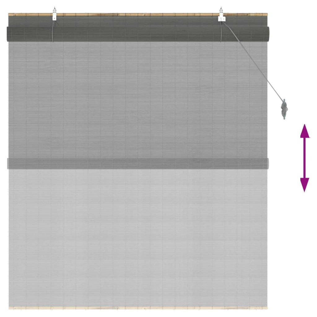 Tenda a rullo Grigio 140 x 160 cm Bambù 42039732