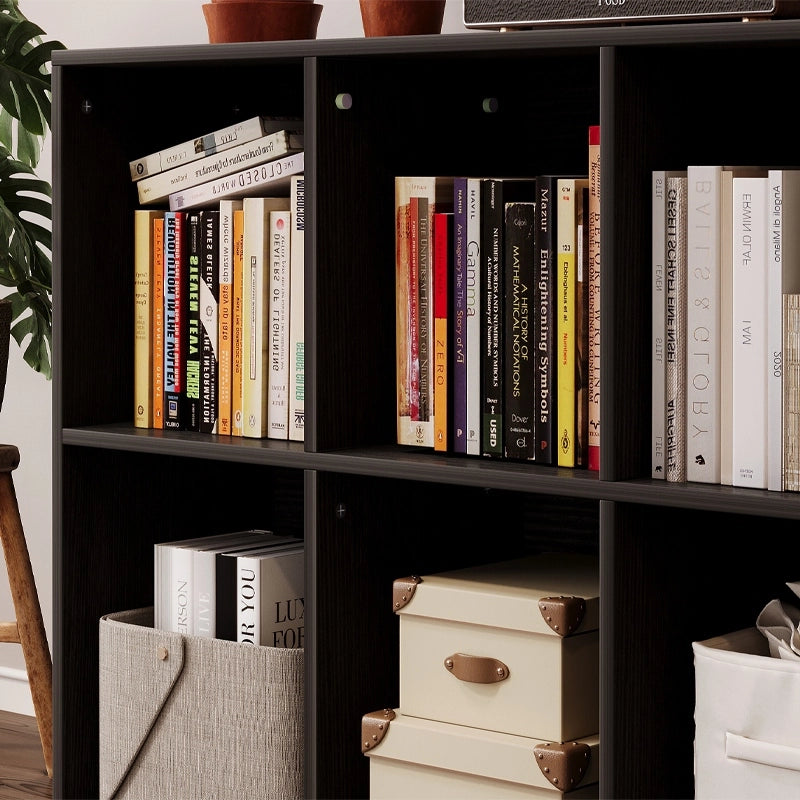 SCAFFALE APERTO COMÒ KOSTKA 3x2 CAPIENTE PER LIBRI DA UFFICIO NERO