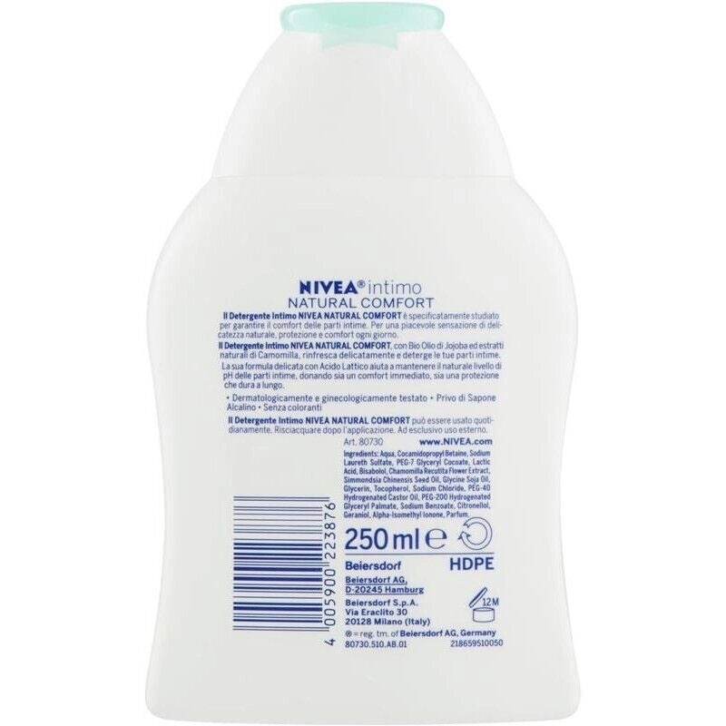NIVEA DETERGENTE INTIMO FORMATO DA 250ML NATURAL COMFORT