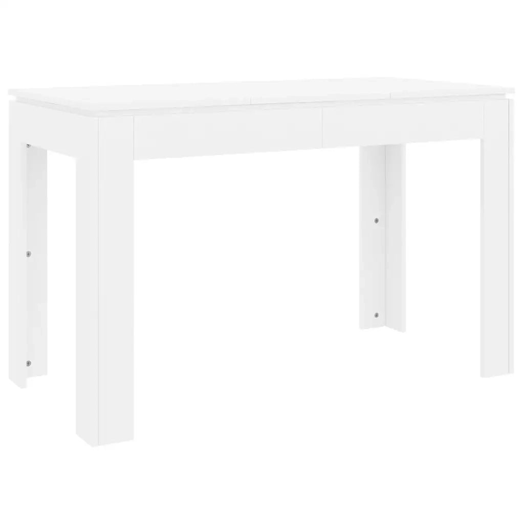 Tavolo da Pranzo Bianco 120x60x76 cm in Legno Multistrato 800756