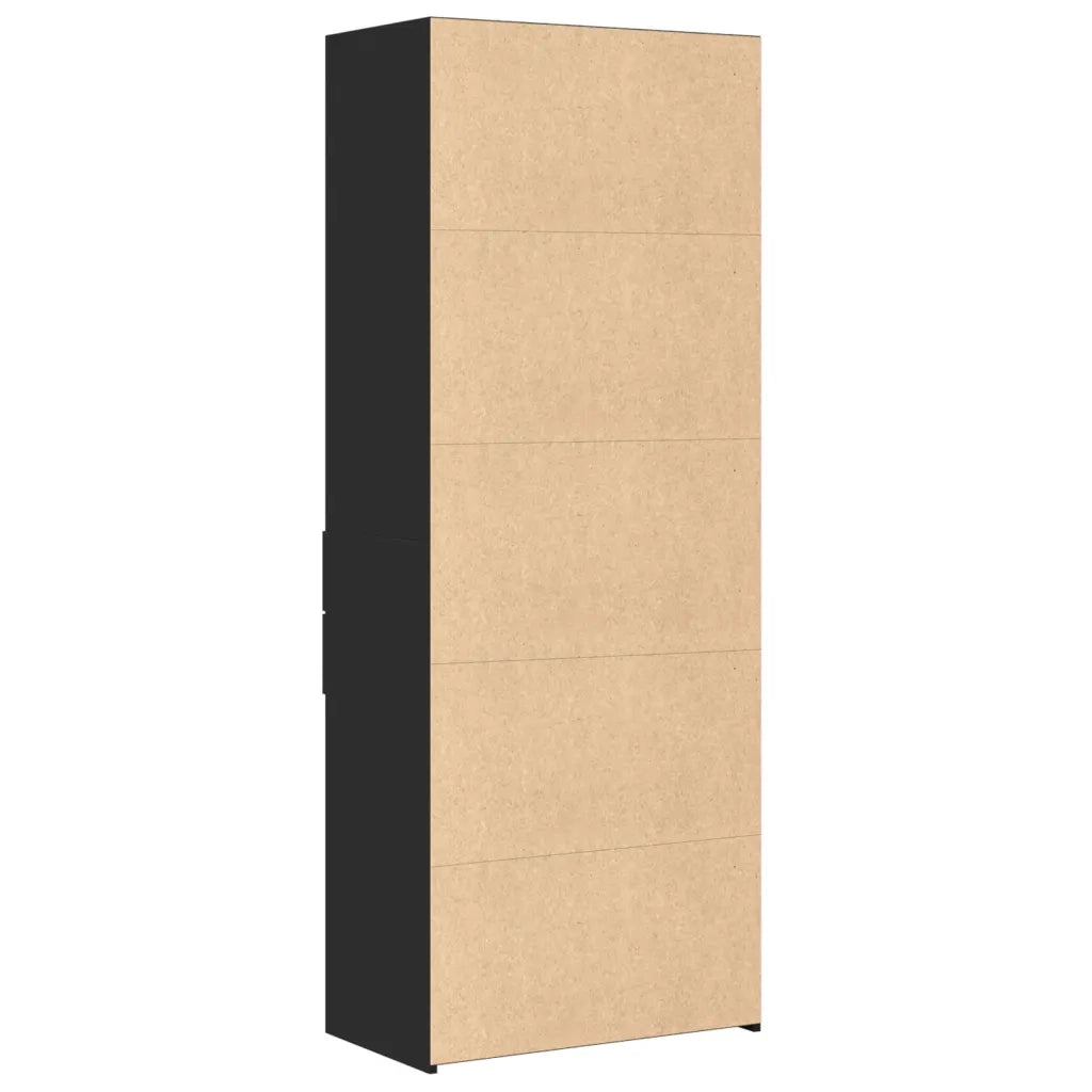 Credenza Nera 70x42,5x185 cm in Legno Multistrato 3281463