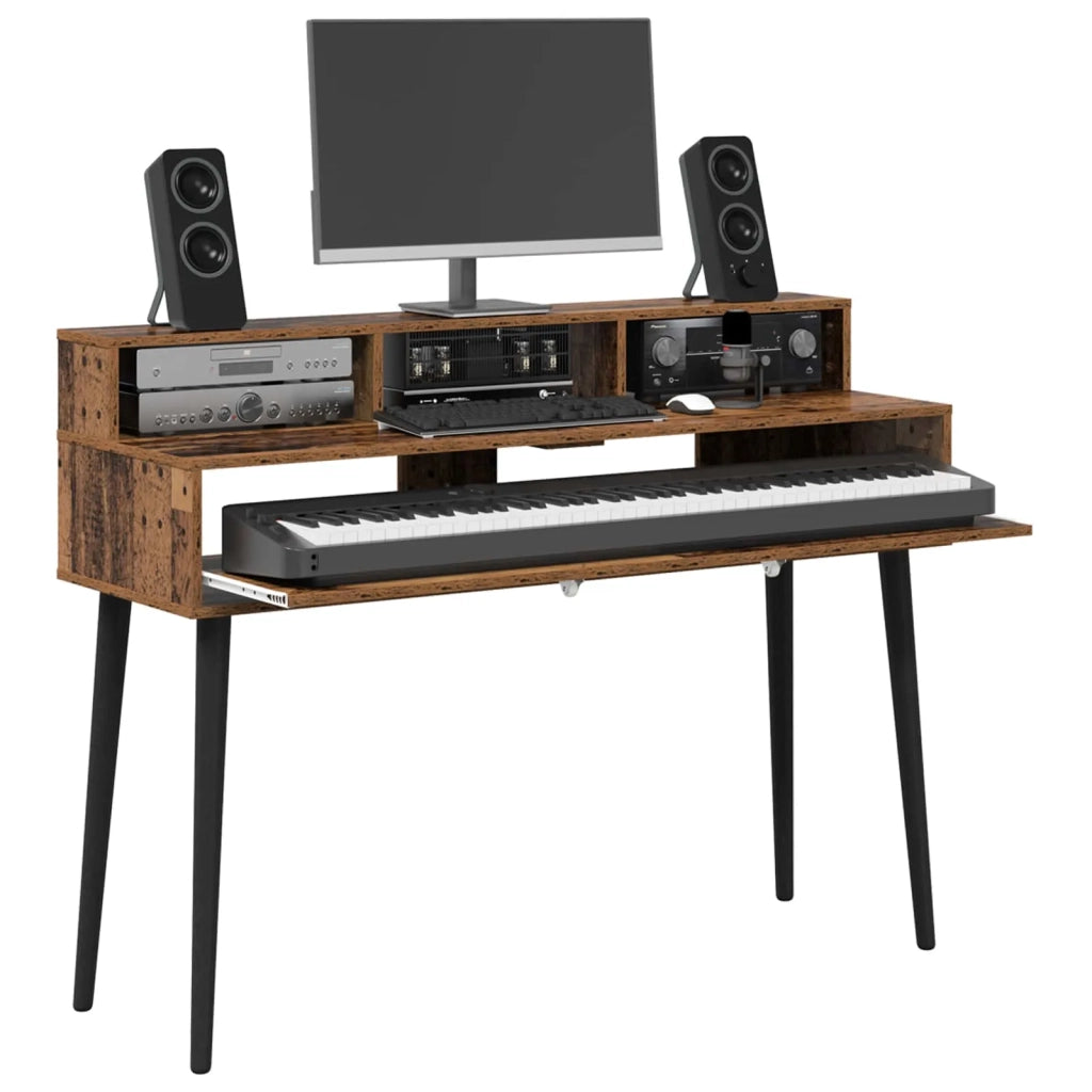Scrivania studio Legno antico 130 x 42,5 x 36 cm 8006730