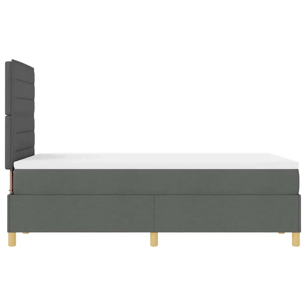 Letto a Sorgente LED Grigio scuro 120 x 190 cm Tessuto 3343006