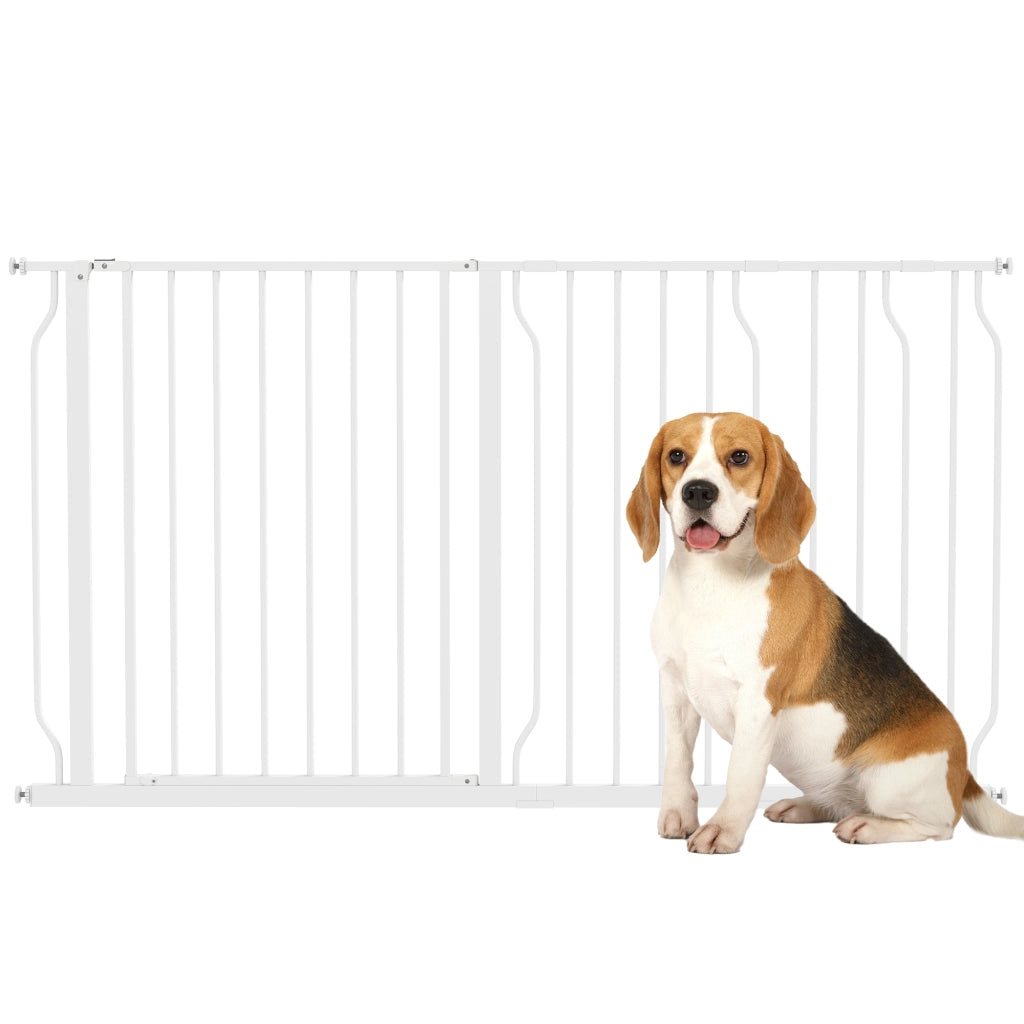 Cancelletto di Sicurezza per Cani ¨C Xylo ¨C Acciaio e ABS, Estensibile 75-145cm, Bianco