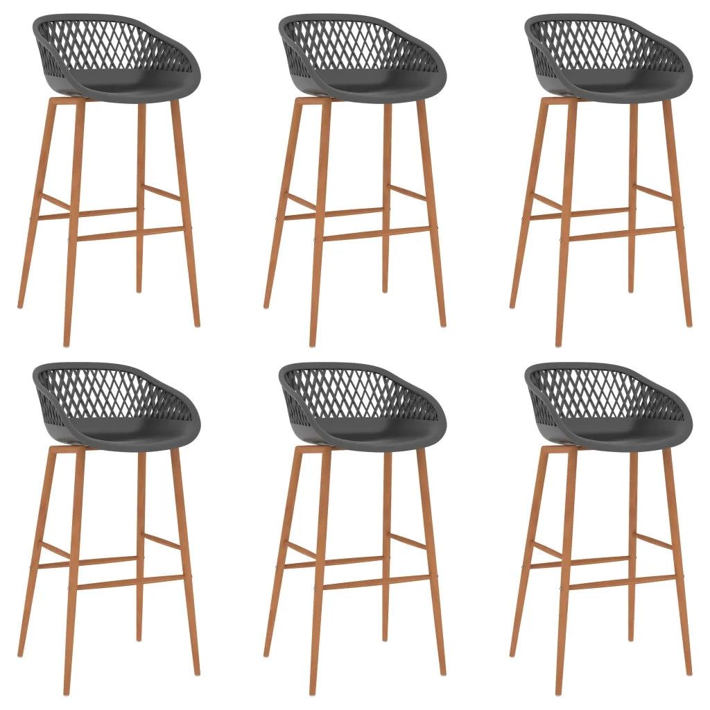 Set da Bar 7 pz Bianco e Grigio 3057422
