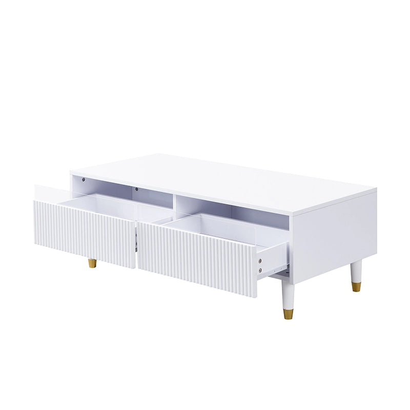 Tavolino LED moderno - Zephmum - Cassetti, luce LED a cambio colore