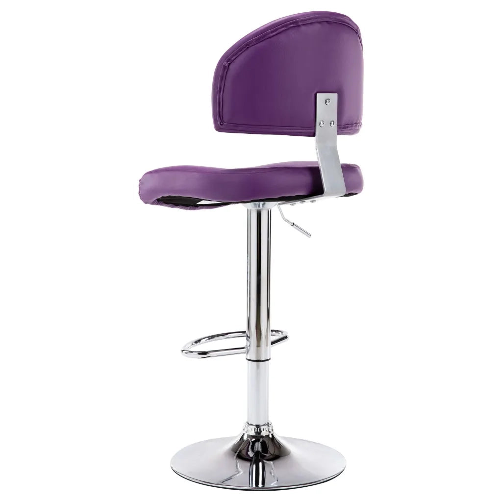 Sgabelli da Bar 2 pz Viola in Similpelle 249664
