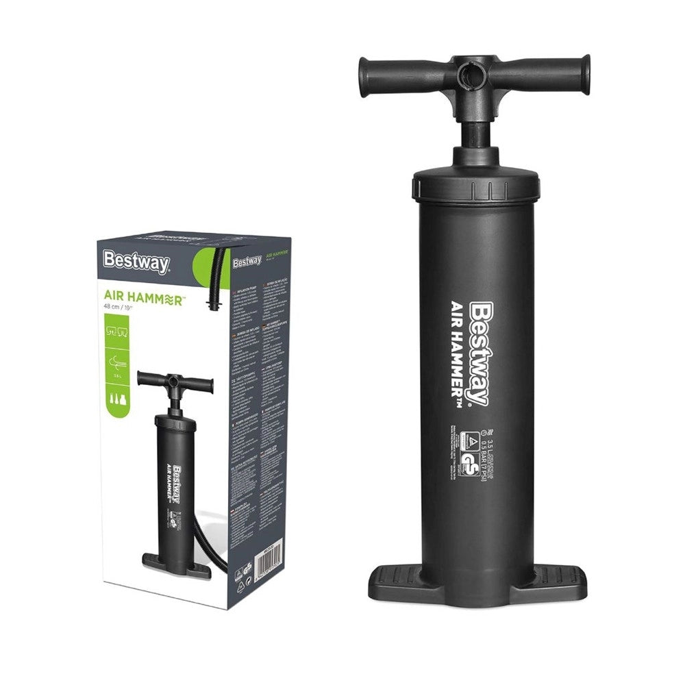 Trade Shop - Pompa Manuale Air Hammer Multifunzione Gonfia/sgonfia Volume 3.500 Cc 48cm 62030 -
