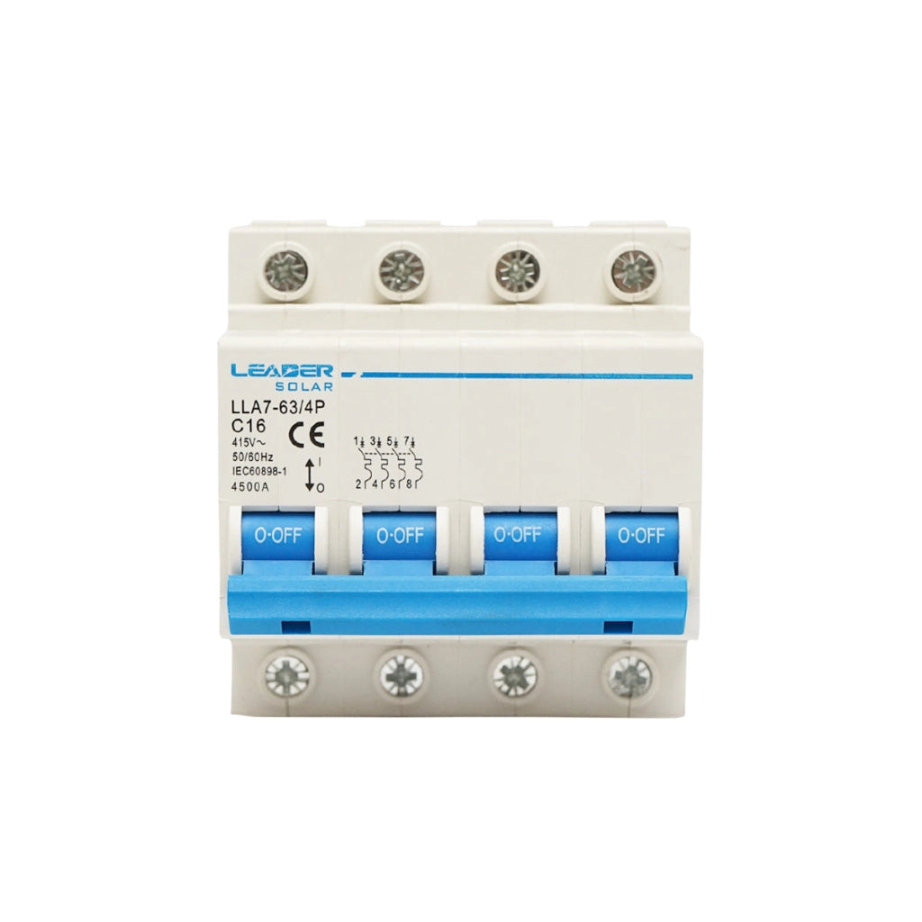 Interruttore automatico tipo 4P-16A-415VAC Leader